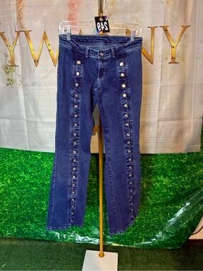 #249 Contém 1g Button detail Jeans Size 42